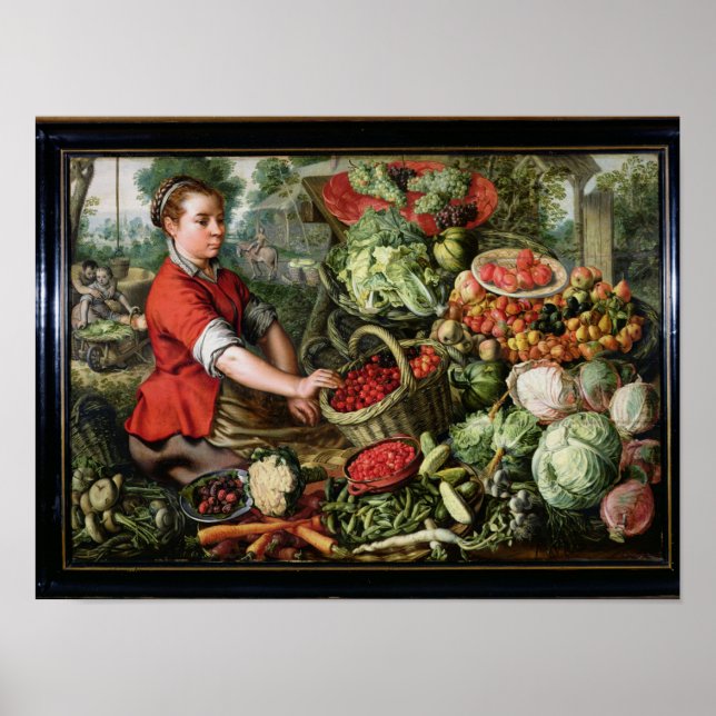Poster Le vendeur de légumes (Devant)