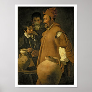 Poster Le vendeur d'eau de Séville, c.1620 (huile sur toi