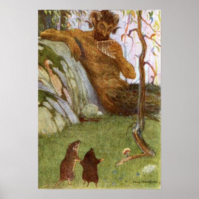 Poster Le vent dans les saules Illustration originale (Devant)