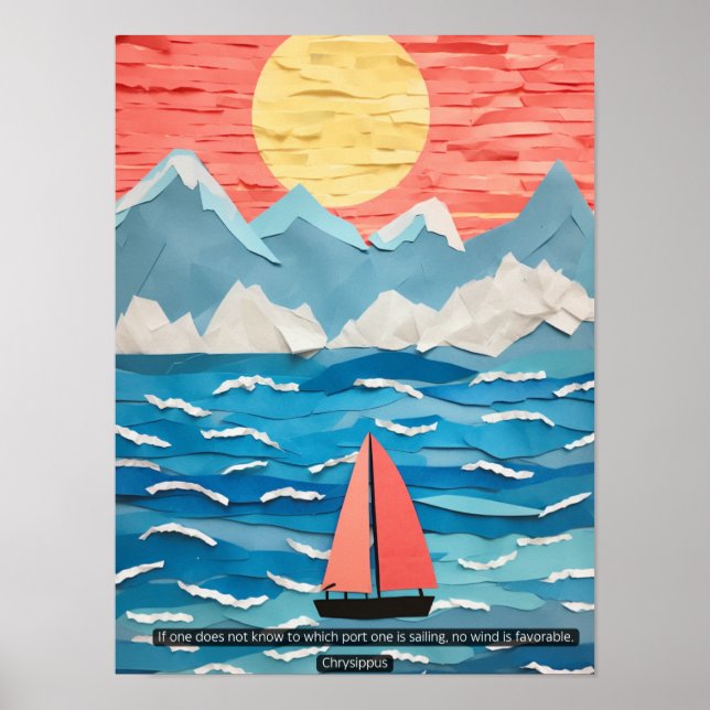 Poster Le Vent de la Sagesse : Insights stoïques de Chrys (Devant)