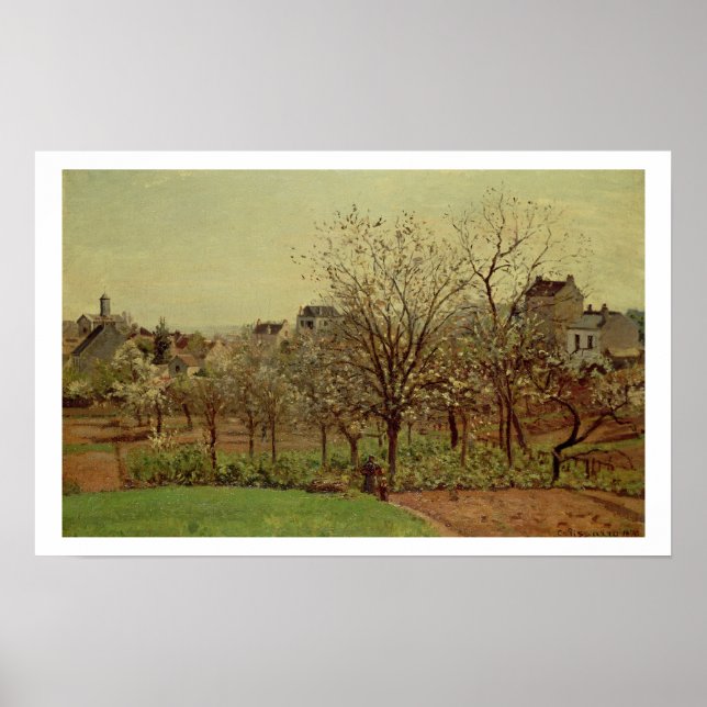 Poster Le verger, 1870 (huile sur toile) (Devant)