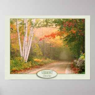 Poster Le Vermont un papier d'affiche de valeur d'état