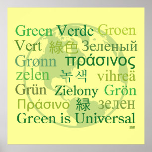 Poster Le vert est universel