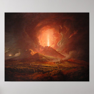 Poster Le Vésuve de Portici, Joseph Wright of Derby