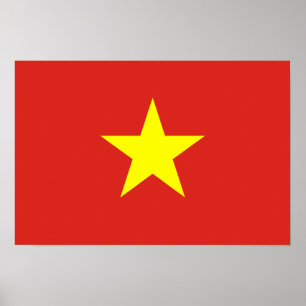 Poster Le Vietnam - drapeau vietnamien
