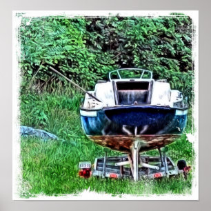 Poster Le vieux bateau