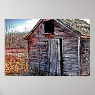 POSTER LE VIEUX HANGAR EN BOIS