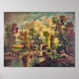 Poster Le vieux ruisseau Mill