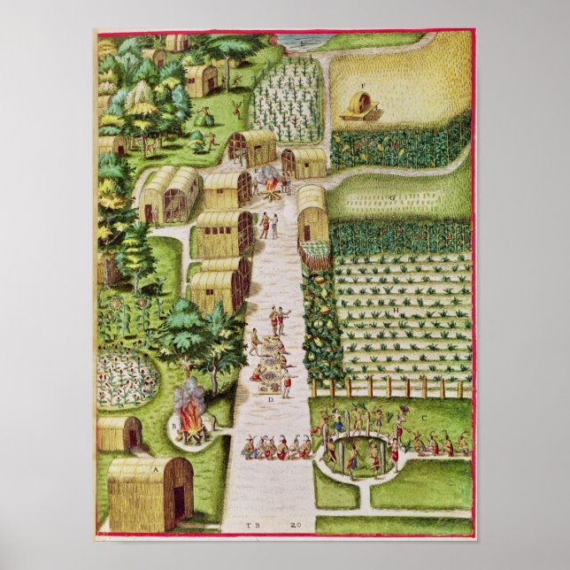 Poster Le village de Secoton (Devant)