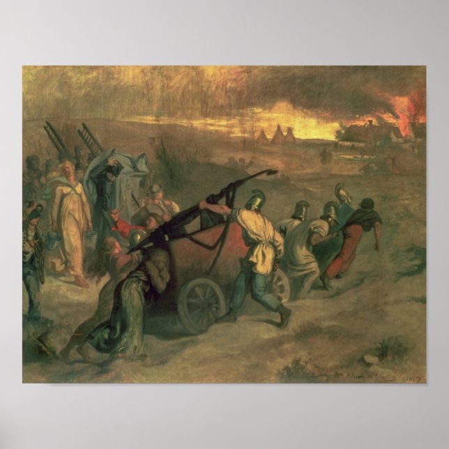 Poster Le village des pompiers, 1857 (Devant)