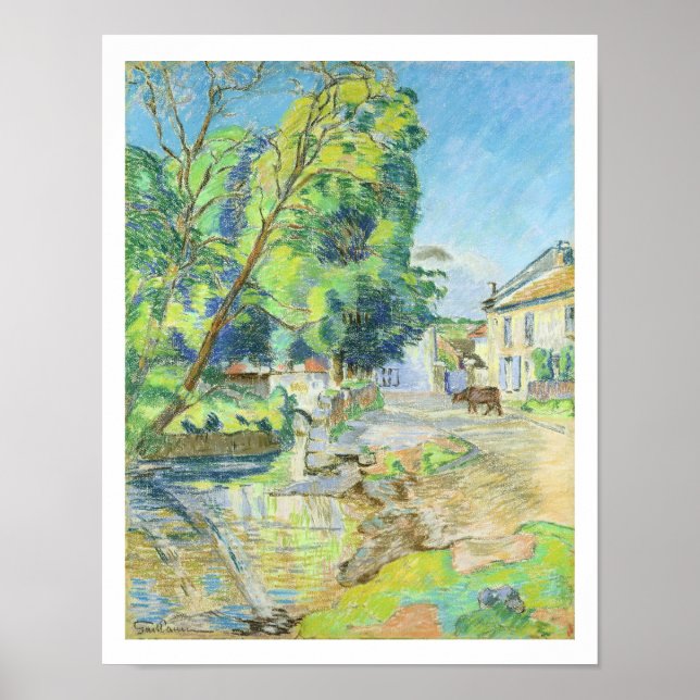 Poster Le Village (pastel sur papier) (Devant)