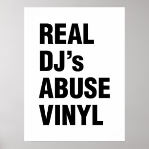 POSTER LE VINYLE DE LA VIOLENCE DE VÉRITABLE DJ