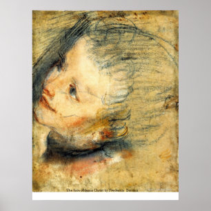 Poster Le visage de Jésus Christ par Frederico Barocci