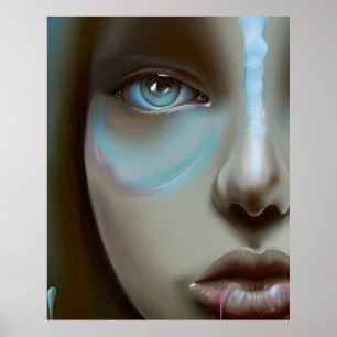 Poster Le visage des femmes   Oeuvre artistique générée p