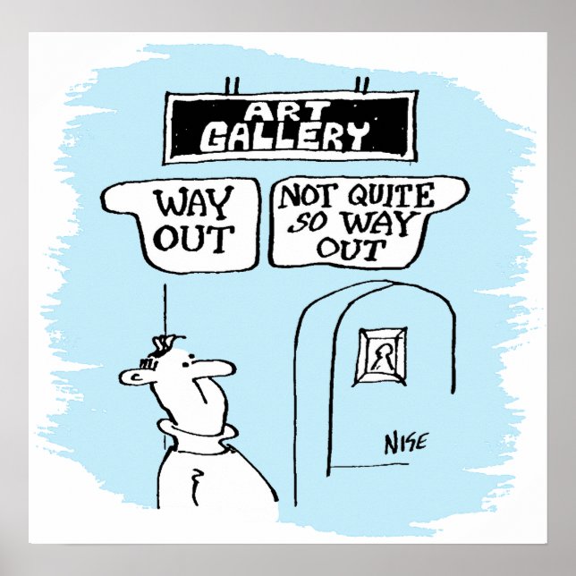 Poster Le visiteur est perplexe par les enseignes d'une g (Devant)