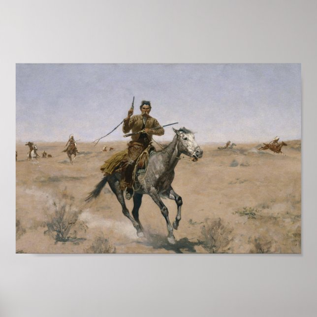 Poster Le vol - Frederic Remington 1895 (Devant)