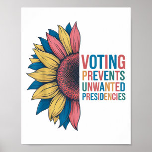Poster Le vote empêche les présidences indésirables Conce