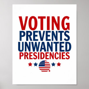 Poster Le vote empêche les présidences indésirables homme