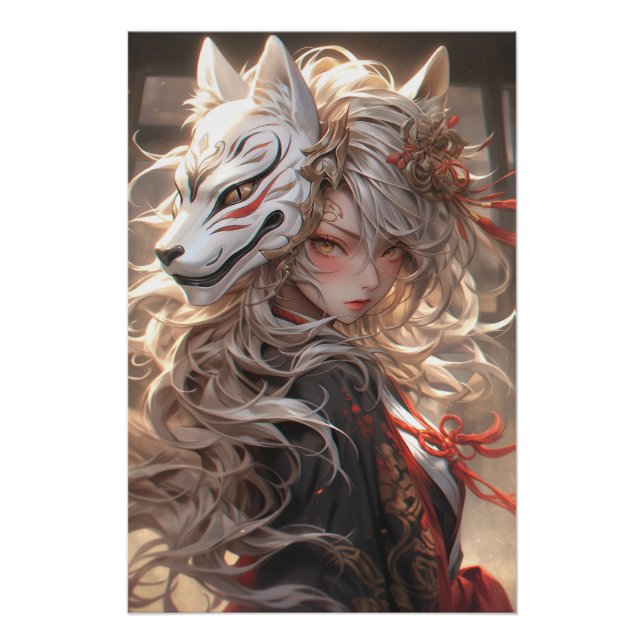 Poster Le Vow silencieux de Kitsune | Japonais Fox Samura (Devant)
