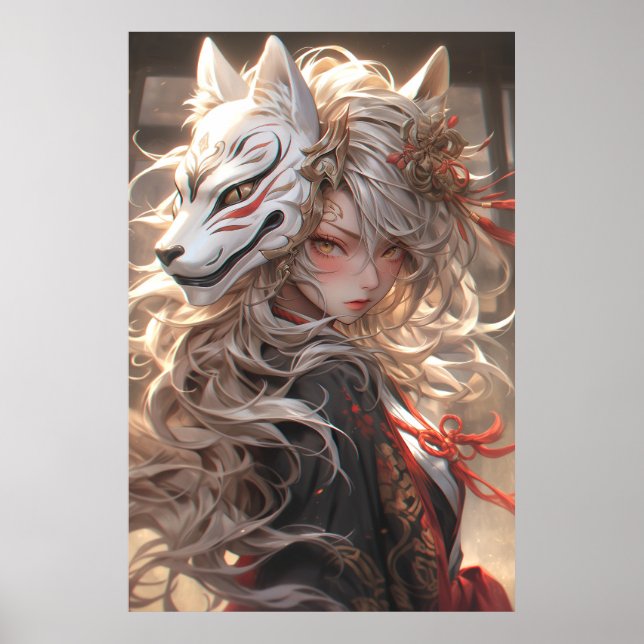 Poster Le Vow silencieux de Kitsune | Japonais Fox Samura (Devant)