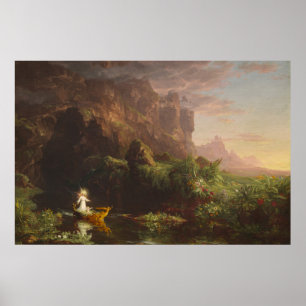 Poster Le voyage de la vie : Enfance, 1842 (huile sur toi