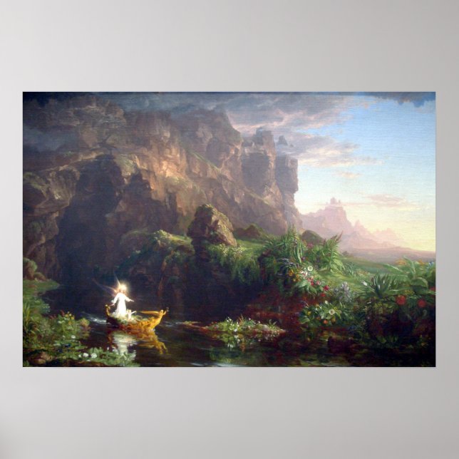 Poster Le voyage de la vie - Enfance par Thomas Cole (Devant)