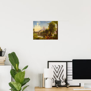 Poster Le voyage de la vie, Jeunesse par Thomas Cole