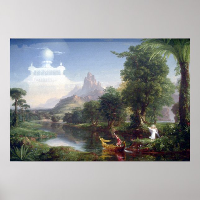 Poster Le voyage de la vie - Jeunesse par Thomas Cole (Devant)