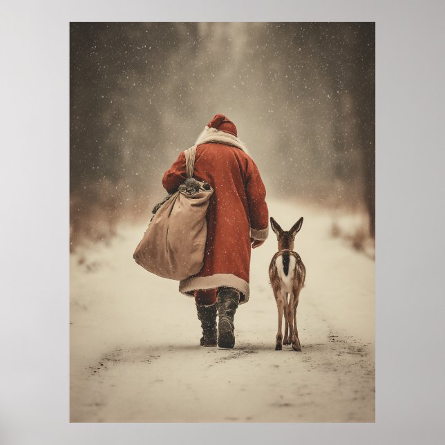 Poster Le voyage des bois d'hiver de père Noël (Devant)