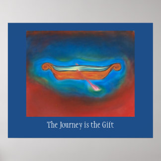 Poster Le voyage est l'affiche cadeau