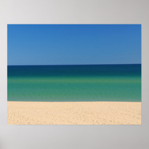 Poster Le Vrai Portugal - Plage, Bleu, Eau