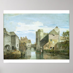 Poster Le Westgate, Cantorbéry (bodycolour sur le papier)