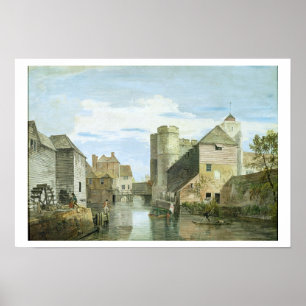 Poster Le Westgate, Cantorbéry (bodycolour sur le papier