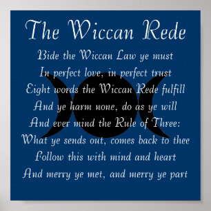 Poster Le Wiccan Rede (version court)
