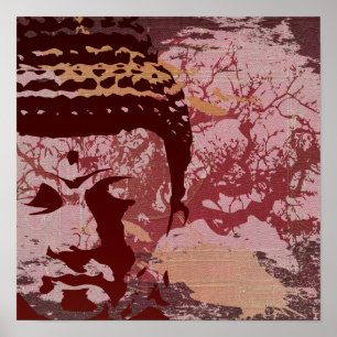 Poster Le yoga parlent : Graphique d'arbre de Bouddha