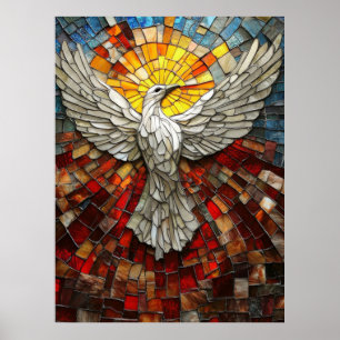 Poster Leaders Verre Tiré Blanc Dove Monde Paix