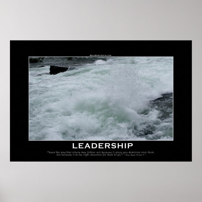 Poster LEADERSHIP River Rapids Motivation Photo Imprimer (Devant)
