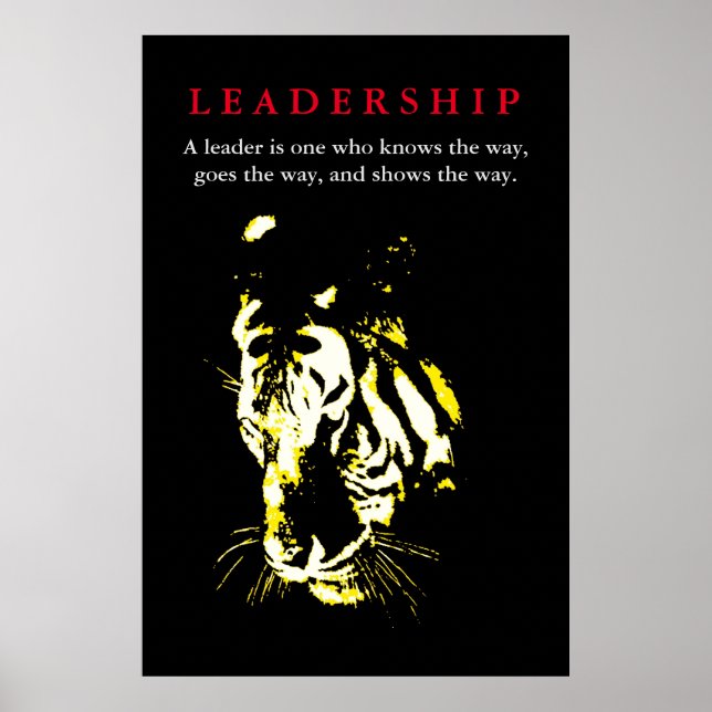 Poster Leadership tigre Inspiration (Devant)