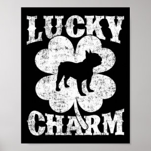 Poster Leaf Lucky Charm French Bulldog St Patrick's Day