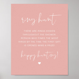 Poster LEAH Anneau Pastel Vibrant Chasse au Mariage Jeu d