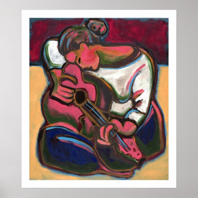 Poster Leah joue de la guitare (Devant)