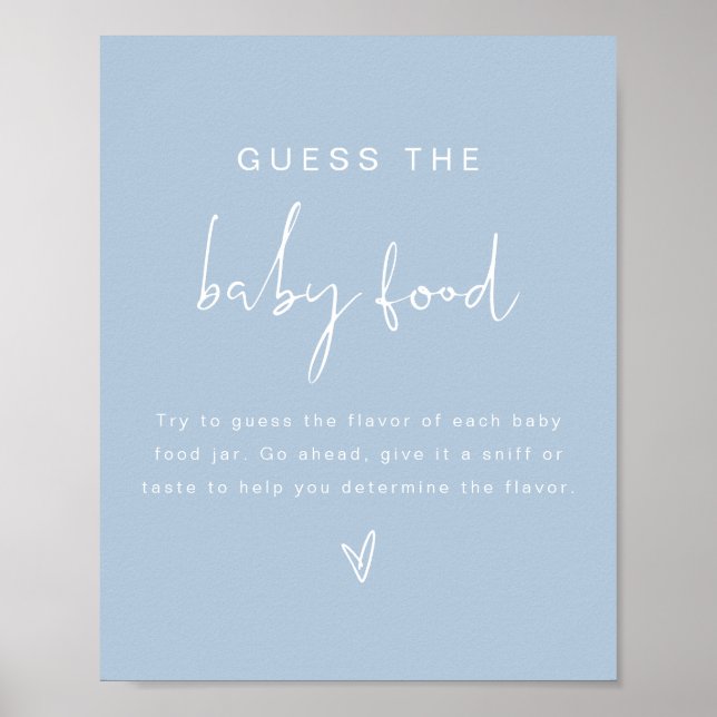 Poster LEAH Pastel Guess the Baby Food Baby shower Game (Devant)