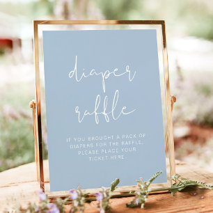 Poster LEAH Poussière Pastel Vibrant Bleu Jeu de Tirage a