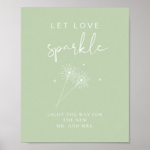 Poster LEAH Vibrant Pastel Mariage Sparkler Envoyer