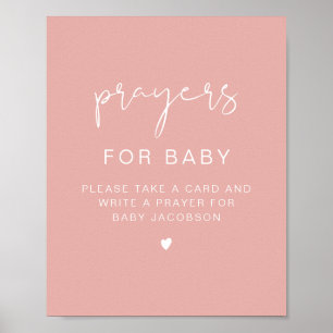 Poster LEAH Vibrant Pastel Prières Baby showers pour bébé