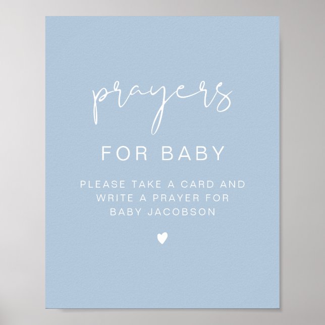 Poster LEAH Vibrant Pastel Prières Baby showers pour bébé (Devant)