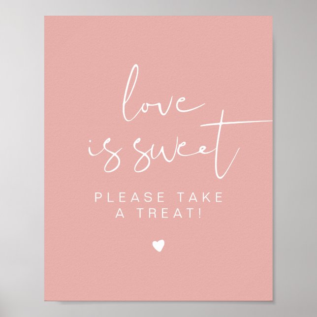 Poster LEAH Vibrant rose L'amour est Doux Treat Favoriser (Devant)