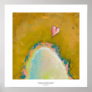 Poster Leap de foi petit coeur espoir peinture d'art