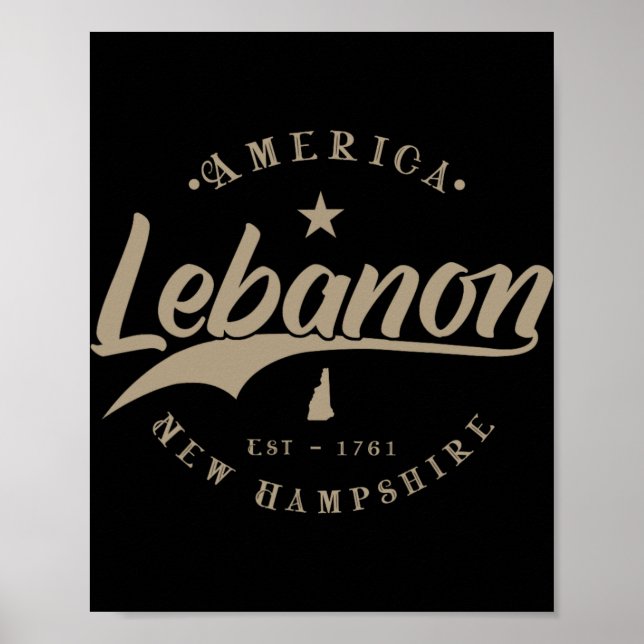 Poster Lebanon New Hampshire  (Devant)