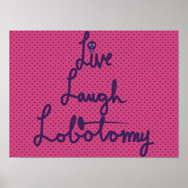 Poster Lebe Lache Lobotomie (Vorne)